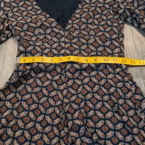 WYLDR Revolve Brand Geometric Long Sleeve‎ V Neck Romper Playsuit Extra Small - Picture 15 of 15